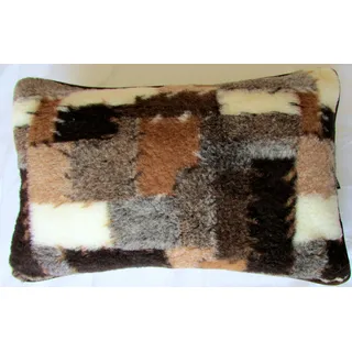 Alpenwolle Kopfkissen, Couchkissen, Zierkissen Patchwork (40x60)