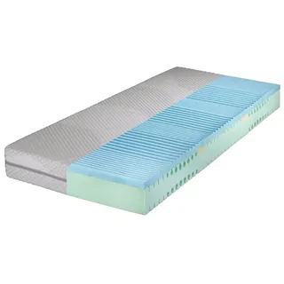 Gelschaummatratze Watergel 2100 KS, Hemafa, 21 cm hoch, mit Wellenschnitt im Kern für ein besseres Liegegefühl weiß 90 cm x 200 cm x 21 cm