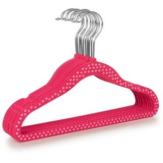Laleni Kleiderbügel »Schmale Kinderkleiderbügel mit Samtbezug - rutschfeste Kleiderbügel«, (50-tlg), für Kinder, platzsparende Baby Kleiderbügel, 360° drehbar rosa