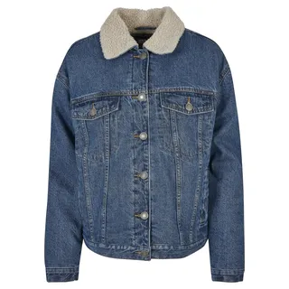 URBAN CLASSICS Oversized Sherpa Jeansjacke Clear Blue Washed 3XL