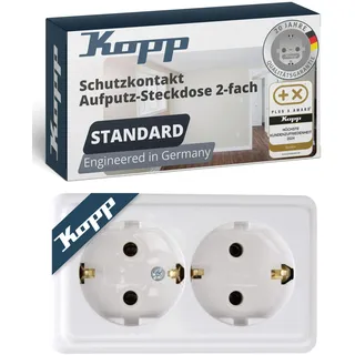 Kopp Schuko-Steckdose 2-fach Arktis-Weiß 1 St.