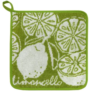 Kracht Küchen Textilien Limoncello Frottier Topflappen 22x22 cm grün 2er Pack