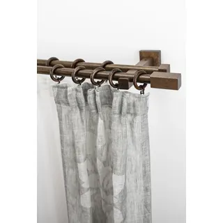 GARESA Vorhangstange CUBUS 2-läufig Ø 20 mm 220 cm Braun