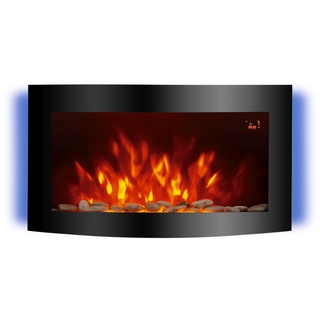 El Fuego® Elektrokamin Zürich 2" | mit LED-Beleuchtung (7-farbig) | inkl. Fernbedienung | stromsparend | 1000/2000 Watt | Kaminofen Dekokamin