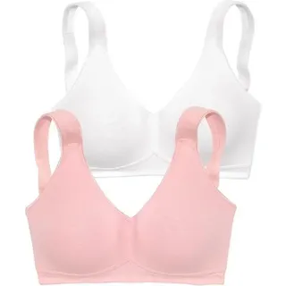 PETITE FLEUR Soft-BH Damen rosa+weiß Gr.95C