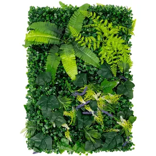 Linanty 6 Stück Pflanzenwand, 40 * 60 cm Kunstpflanzen Wand, Blumenwand, Kunstpflanzen Hintergrund Wand, für Zuhause, Gartendekoration