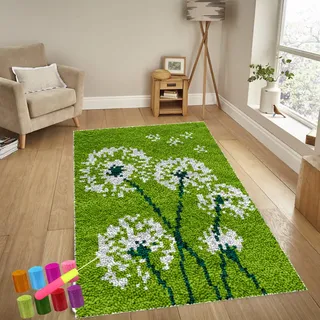 Knüpfteppich Zum Selber Knüpfen-Sets Groß Latch Hook Rug, Handarbeit Selbst Knüpfen Set, Vorgedrucktes Muster Leinwand Teppich Stickerei Handwerk Für Erwachsene Handarbeiten Diy Teppich 55 x 75 cm