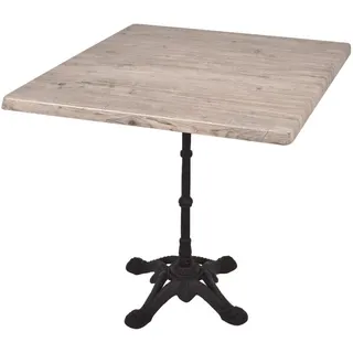 deluke Bistrotisch 80 x 66 x 80 cm Hellbraun/Bronze
