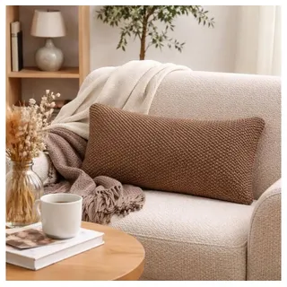 Marc O'Polo Home Dekokissen Nordic Knit von Marc O'Polo braun rechteckig | 30 cm x 60 cm