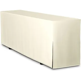 TexDeko® Biertischhusse Premium für Bierzeltgarnitur 220 x 60cm Creme | nur Tischhusse, blickdichtes Material, waschbar, Hohe Material- & Verarbeitungsqualität, doppelt umsäumt, griffiger Stoff