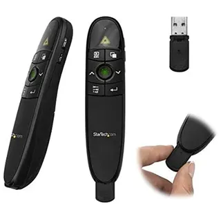 Startech StarTech.com PRESREMOTEG Drahtlose Präsentationsfernbedienung (mit grünem Laserpointer, 27 m, Clicker für Mac und Windows)