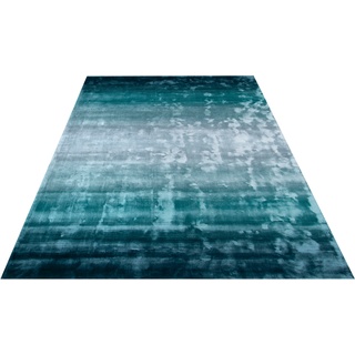 Teppich »Katalin«, rechteckig, Kurzflorteppich in Seiden-Optik, Teppiche aus 100% Viskose, mehrfarbig, 20322722-3 türkis 10 mm