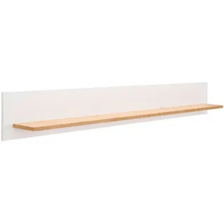 Mid.you Wandboard, Weiß, Eiche, Holz, Holzwerkstoff, Eiche, massiv, 160x20x16 cm, Küchen, Küchenmöbel, Küchenregale
