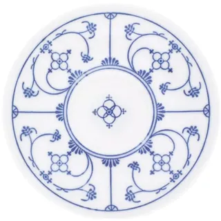 KAHLA 433503A75019H Blau Saks Untertasse 14 cm | Unterteller mit Strohblumenmuster aus Porzellan