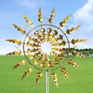 Windrad Garten Metall,Farbenfrohes Windrad,Gartenstecker Windspiel Gartendeko Blumenstecker,Wetterfestes Gartendeko