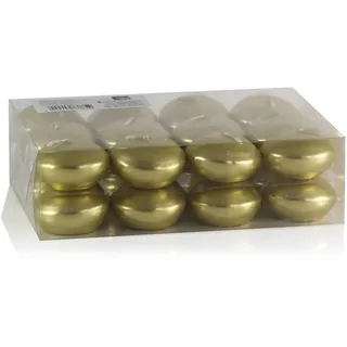 INNA-Glas Schwimmkerze 24er Set Schwimmende Kerzen Ornella, Gold, Ø 4,5cm, 4h goldfarben