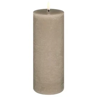 uYuni LED Stumpenkerze 8 cm 20 cm beige