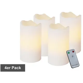 Star Trading LED Wachskerzen 10 cm 4 St. weiß