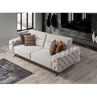 Villa Möbel 3-Sitzer »Cuba Sofa mitHeftsteppung an den Armlehnen und Sitztiefenverstellung«, 1 Stk. 2-Sitzer, Quality Made in Turkey, Luxus-Microfaser (100% Polyester)