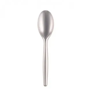 Einweg-Löffel Perlmutt-Weiss 18,5cm aus Plastik (PS), 20 Stück - Mank