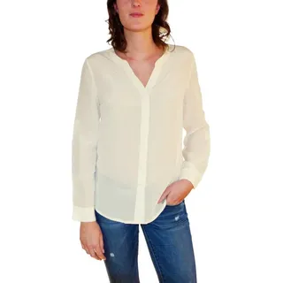 Posh Gear Seidenbluse Damen Bluse Camicetta aus 100% Seide beige|gelb XS