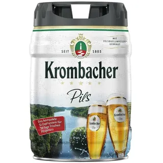 Krombacher Pils Bier 5 l Frische-Fass mit Zapfhahn