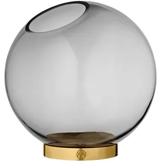 AYTM - Globe Vase medium, Ø 17 x H 17 cm, schwarz / gold