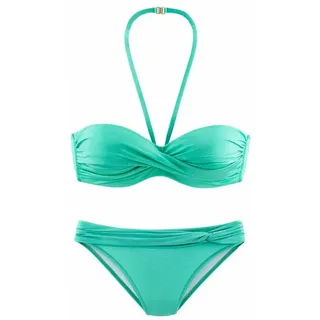 LASCANA Bügel-Bandeau-Bikini Damen Grün 34 Cup A