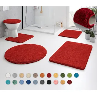 KLEINE WOLKE Badteppich Relax Rubin 47 cm x 50 cm Deckelbezug