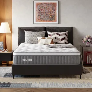 Novilla Matratze 120x200, H3 7-Zonen Duale Kühltechnologie Schaummatratze, 25 cm Höhe Kaltschaummatratze, Stabiler Rand, Bequem und atmungsaktiv Rollmatratze, Öko-Tex Zertifiziert