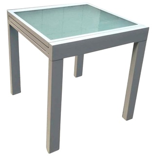 Gartentisch GARDEN PLEASURE "LOLA" Tische Gr. H: 75 cm, grau (grau, grau) Klapptische zum ausziehen