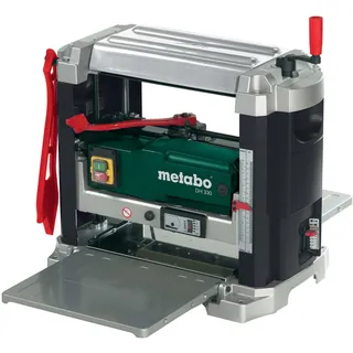 metabo Dickenhobel DH 330, Mobile Hobelmaschine mit 1800 W und HSS-Messer | Dickenhobelmaschine mit 330 mm Durchlassbreite, 152 mm Durchlasshöhe, Absaugstutzen, Schiebestock und 2 HSS-Messern