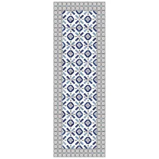 Bilderdepot24 Teppich Teppich Vinyl Flur Küche Fliesen funktional lang modern, Läufer - orange glatt, nass wischbar (Schmutz, Tierhaare) Saugroboter & Bodenheizung geeignet orange 80 cm x 240 cm