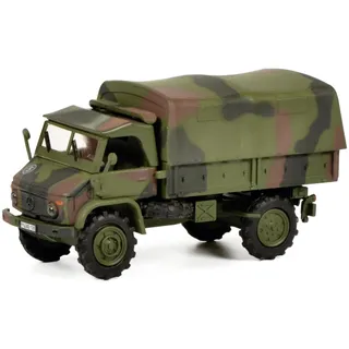 Schuco Unimog S404 BW Pritsche/Plane 1:87