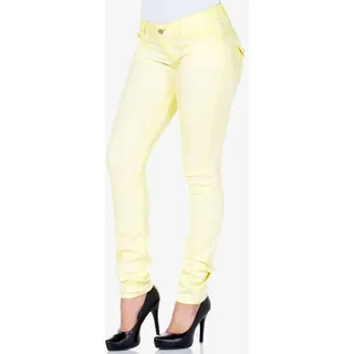 Slim-fit-Jeans CIPO & BAXX Gr. 26, Länge 32, gelb Damen Jeans Röhrenjeans mit figurbetontem Slim Fit-Schnitt