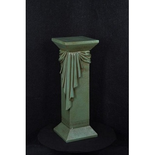 JVmoebel Skulptur »Medusa Säule Römische Säulen Marmor Skulptur Figur Deko Dekoration« grün