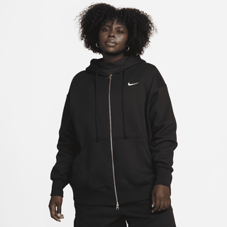 Nike Sportswear Phoenix Fleece Oversize-Damen-Hoodie mit durchgehendem Reißverschluss - Schwarz, 3X