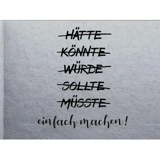 tjapalo® a43 Wandtattoo Büro Sprüche Motivation deutsch Wandsprüche Büro Motivationsspruch einfach machen, Farbe: dunkelrot, Größe: H58xB33cm