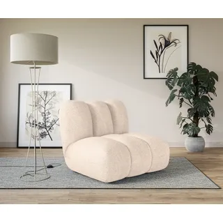LeGer Home by Lena Gercke Sessel Priya Polyester Bouclé 102,5 x 83 x 106,5 cm Beige