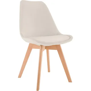 CLP Esszimmerstuhl Linares Samt beige