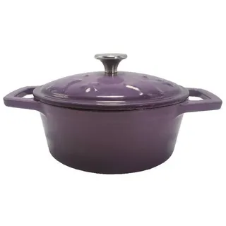 Grillfürst Bratentopf Grillfürst Dutch Oven Sternentöpfchen / Gusseisen Bräter - emailliert - S - lila