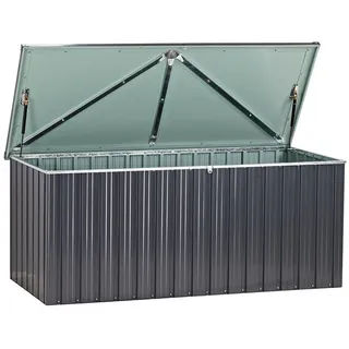 DEMA Gerätebox Gartenbox / Auflagenbox Duisburg XXL 770 Liter silberfarben