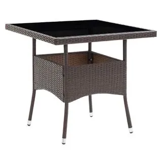 vidaXL Gartentisch 80 x 80 x 75 cm Braun/Schwarz