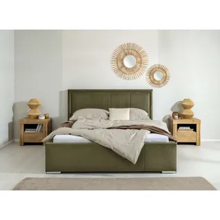 INOSIGN Polsterbett JALUNA, wahlweise mit Lattenrost, Matrazte H2 o. H3 und Bettkasten grün 179 cm x 110 cm