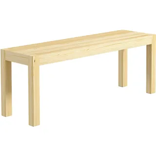 HOMCOM Sitzbank 2-Sitzer  Holzbank Essbank im Landhaus-Stil, Küchenbank für Wohnzimmer, bis 240 kg, Kiefernholz, Natur, 120x33x45cm  Aosom