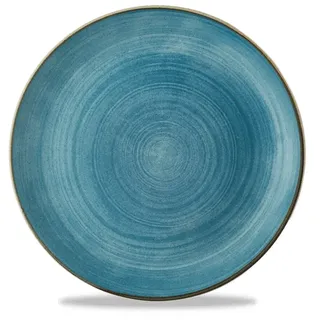 Churchill Stonecast Raw Teal Teller Flach Coup 26cm