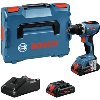 Bosch GSR 18V-65 inkl. 2 x 4,0 Ah Akku + Ladegerät+ L-Boxx