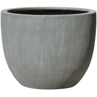 Dehner Übertopf Banbury, frostbeständiger Blumenkübel, Polystone, grau, für den Außenbereich, inkl. Bodenloch gegen Staunässe grau Ø 50 cm