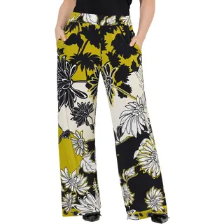 Ulla Popken Schlupfhose Elegant Grün/Schwarz/Weiß 58-60