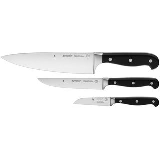 WMF Messer-Set Spitzenklasse Plus (Set, 3-tlg), Messerklingen aus Spezialklingenstahl, Made in Germany schwarz